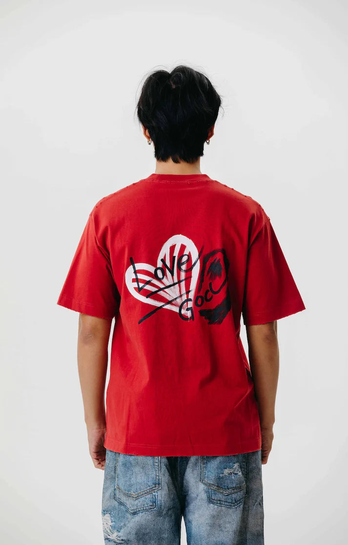 Blahk Colors  Heart Mark Tee Oversized