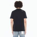 Short Sleeve Crew Neck Tee "Shattered Logo" in Black