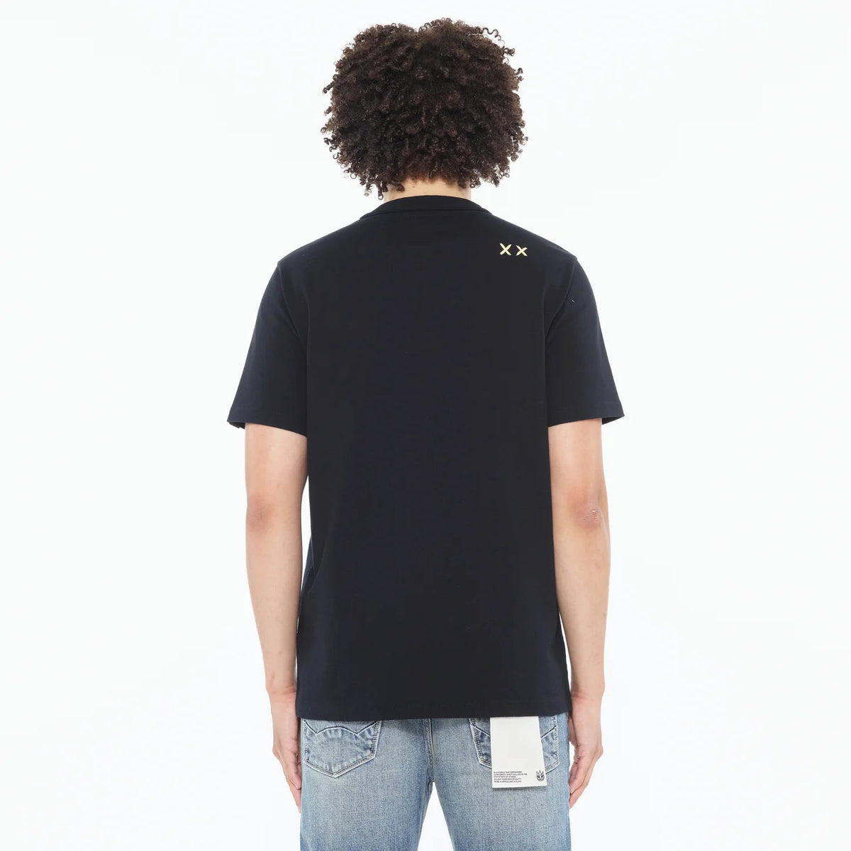 Short Sleeve Crew Neck Tee "Shattered Logo" in Black