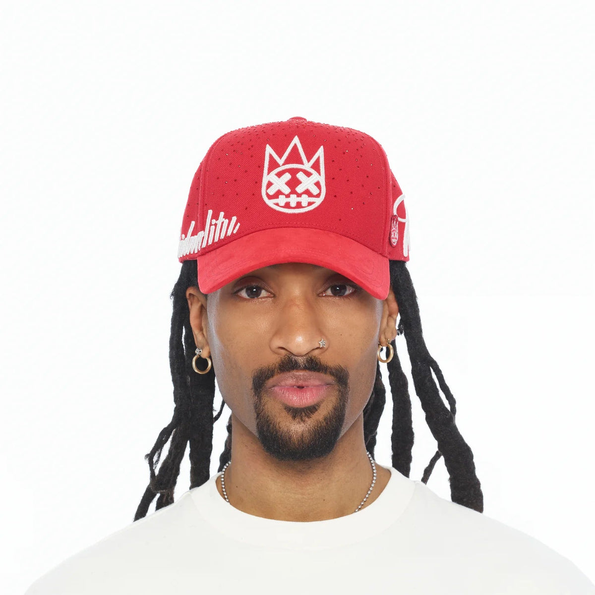 Cult's Mesh Back Trucker Hat "Crystal Burst" In Racing Red 626BC-CH62A