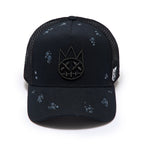 Cult's Mesh Back Trucker Hat "Raindrop" In Black 626AC-CH67A