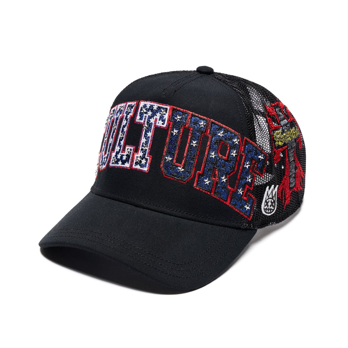 Cult's Mesh Back Trucker Hat "Culture" In Black  626BC-CH55A