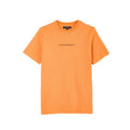 Short Sleeve Crew Neck Tee "Shimuchan" Logo in Orange