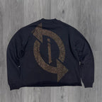 IRREVERSIBLE - Warning Rhinestone Crewneck - BLK