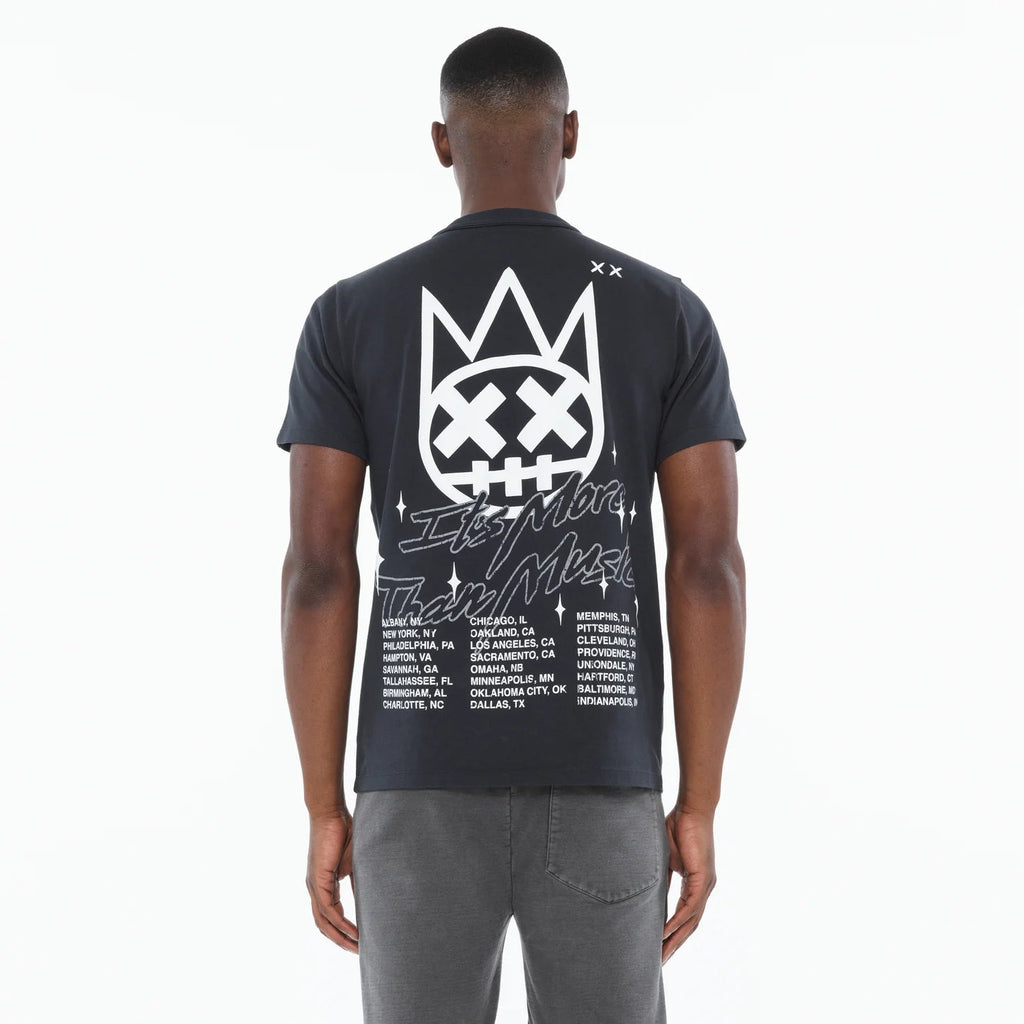 Crew Neck Tee "More Than Music" in Steel
