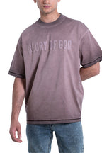 Glory Of God oversized t-shirt - Faded Brown