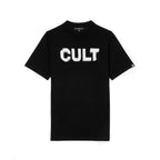 Cult's Heavyweight Short Sleeve Crew Neck Tee "Trippy" in Black  625B7-K46A-XS
