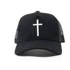 Cross" Black trucker hat
