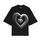 Hvman's Oversized Heavyweight Novelty Tee "Heart" in Black 326AC-TT04A
