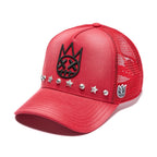 Cult's Mesh Back Trucker Hat "Horseman" In Rococco Red  626AC-CH56A
