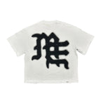 MIXED EMOTION / White ‘End’ Rhinestone Tee