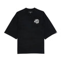 Cult's Oversized Short Sleeve Crew Neck Tee "Splatter Logo" in Black 626A5-K22A