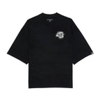 Cult's Oversized Short Sleeve Crew Neck Tee "Splatter Logo" in Black 626A5-K22A