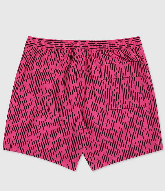 Psycho Bunny Carson Striped 6" Inseam Swim Trunks
