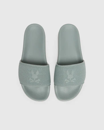 men's knit slides B6A474F200 LEAD GREY