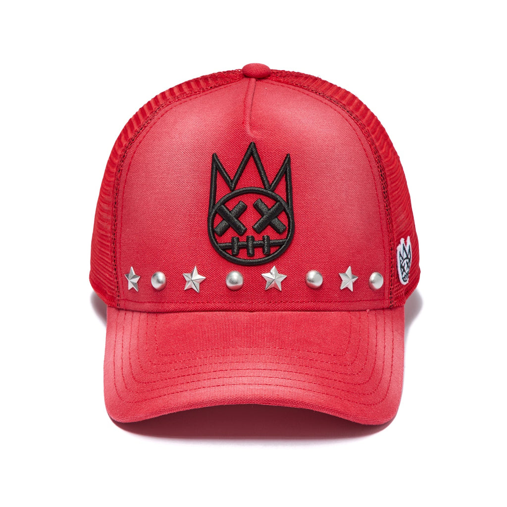 Cult's Mesh Back Trucker Hat "Horseman" In Rococco Red  626AC-CH56A