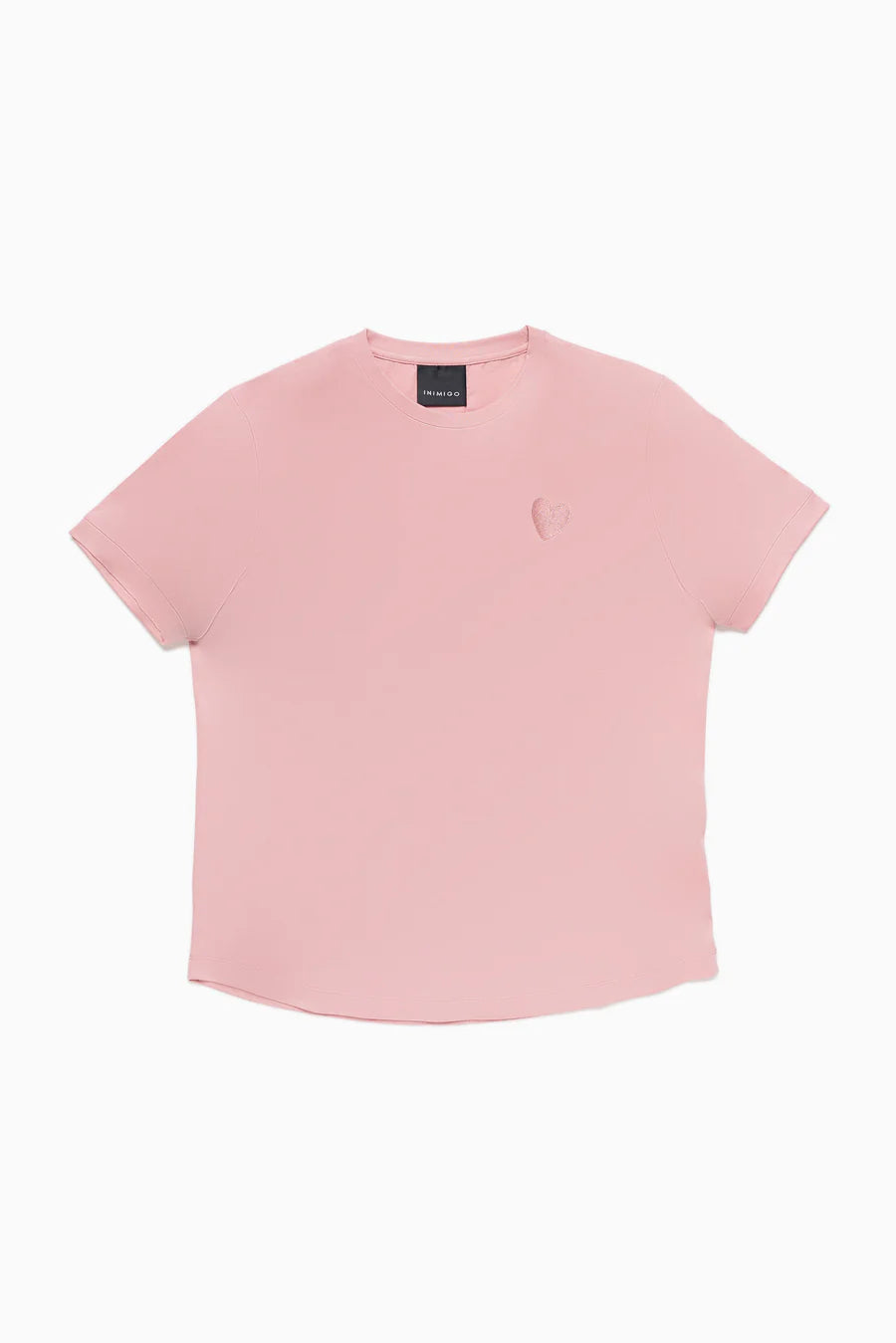 Classic Embroidery Heart Rose Tan T-shirt