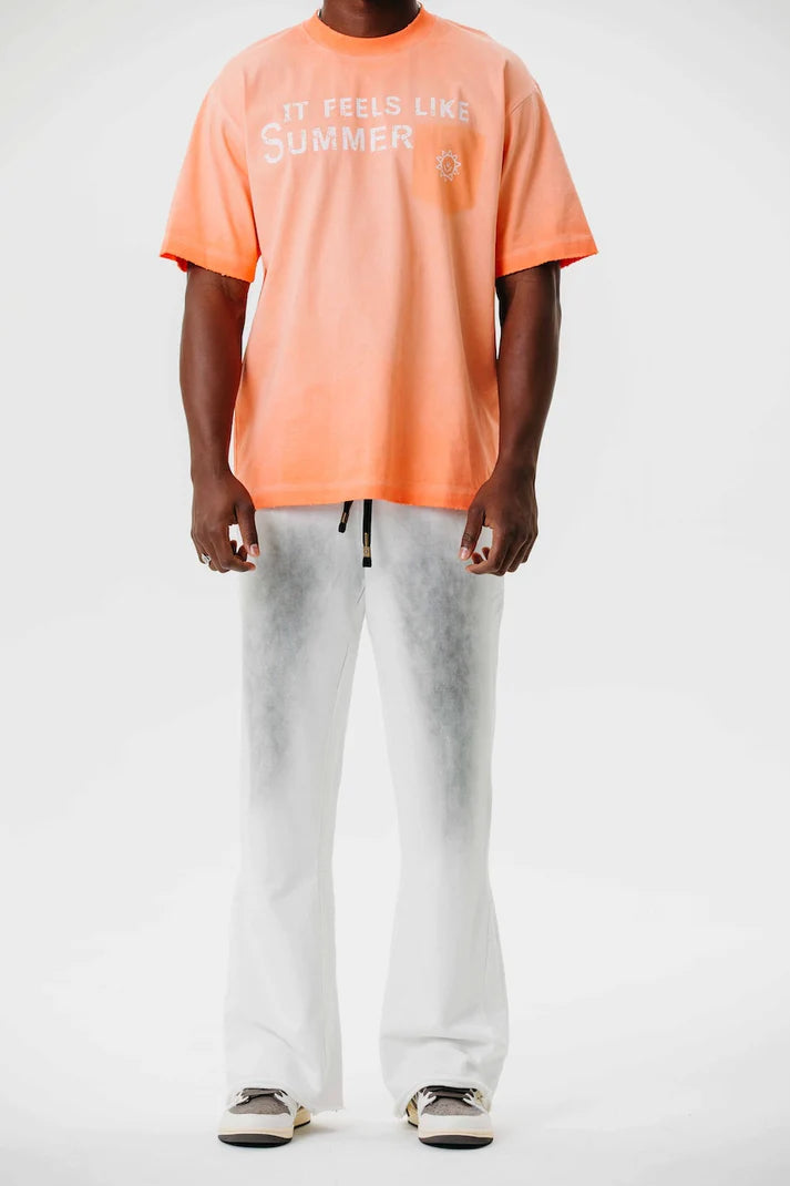 Blahk Colors  Crimson Flow Pants White