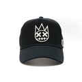 Black Trucker Hat – Mesh Back, White Clean Logo 623BC-CH98