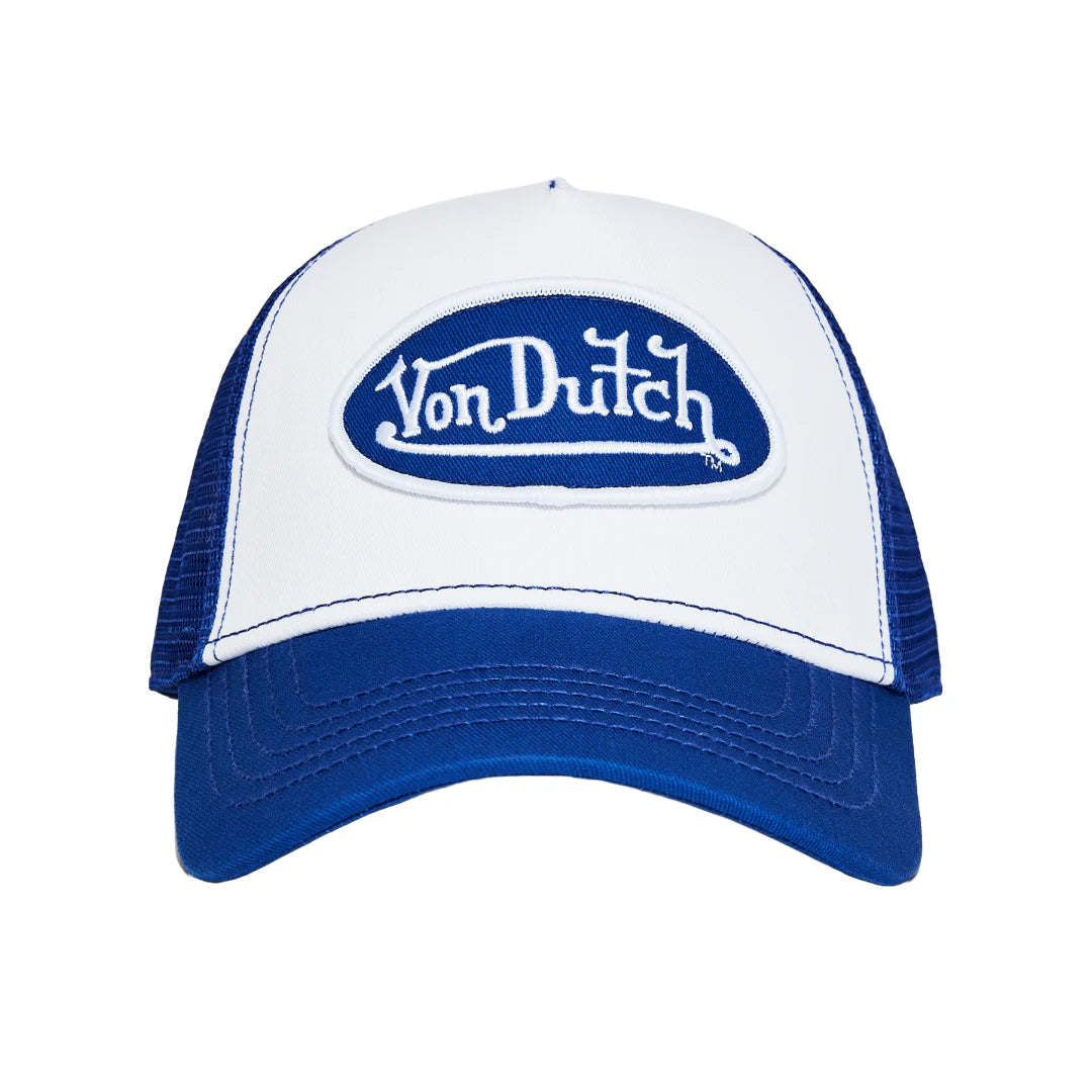 Blue & White Trucker Hat by Von Dutch