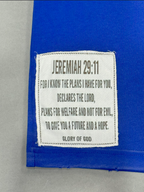 Glory of God Oversized Half Sleeve T-Shirt - Ultra-Soft Cotton in Vibrant Blue