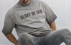 Glory of God Oversized T-Shirt - Ultra-Soft Cotton in Elegant Gray with Black Font