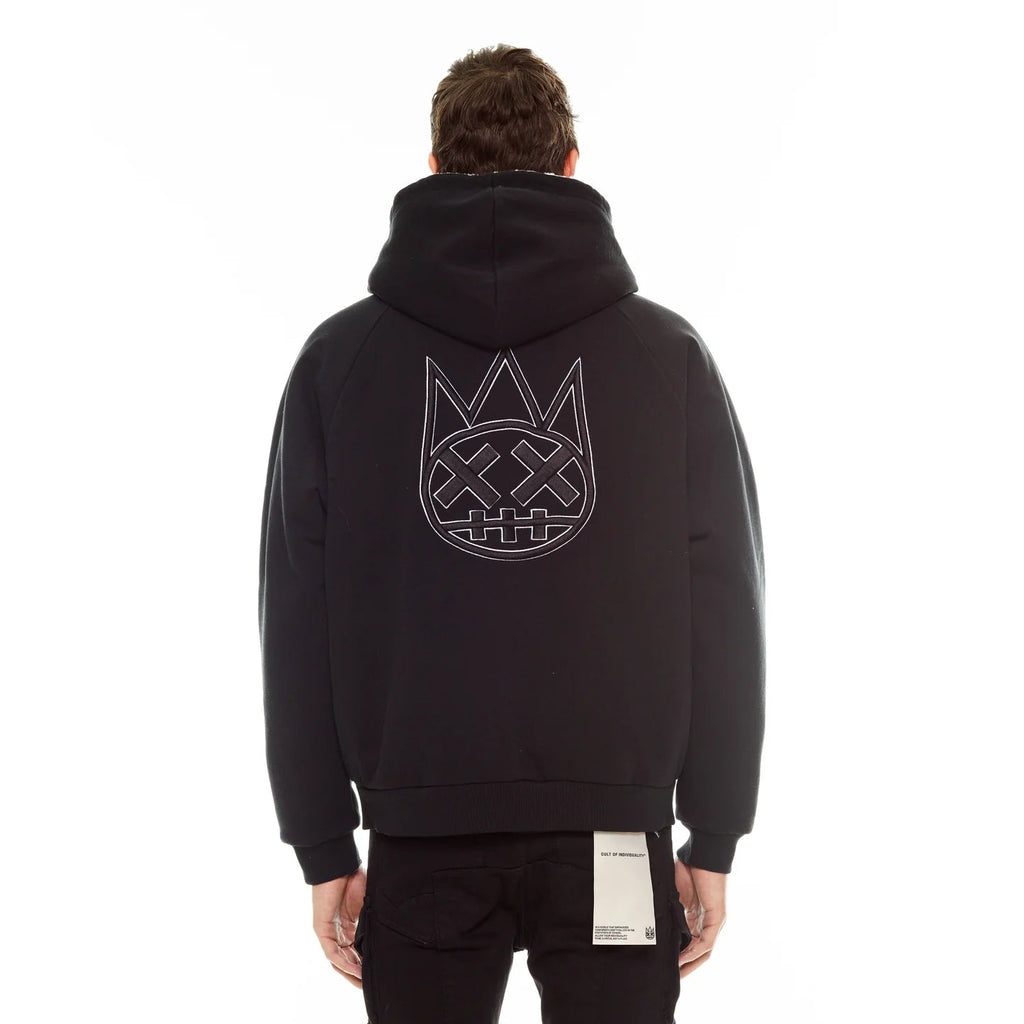 Cult's Zip Hooded Sweatshirt in Black