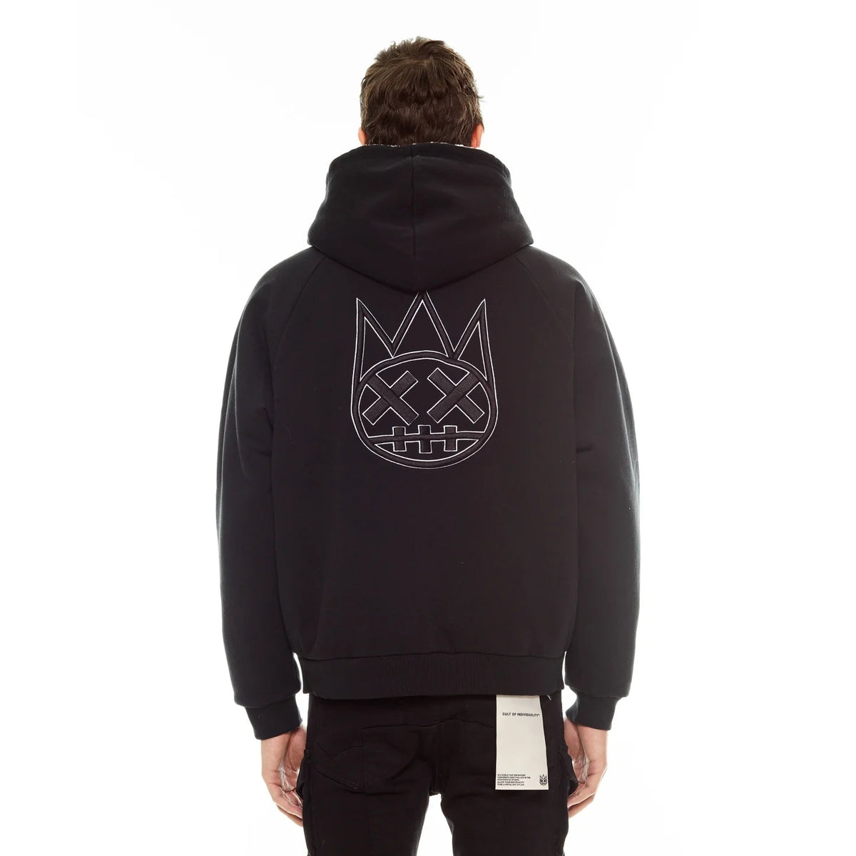 Cult's Zip Hooded Sweatshirt in Black