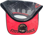 HUDSON OUTERWEAR BLACK AND RED TRUCKER HAT