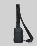 Mens rubberized crossbody BLACK