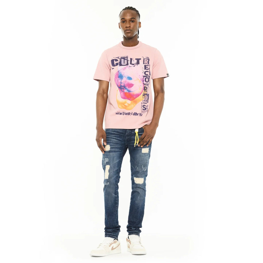 Cult's Heavyweight Short Sleeve Crew Neck Tee "Cult Records"