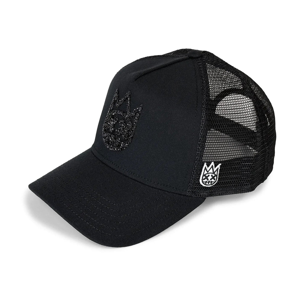 Cult's Crystal Logo Trucker Hat in Black 625BC-CH200A