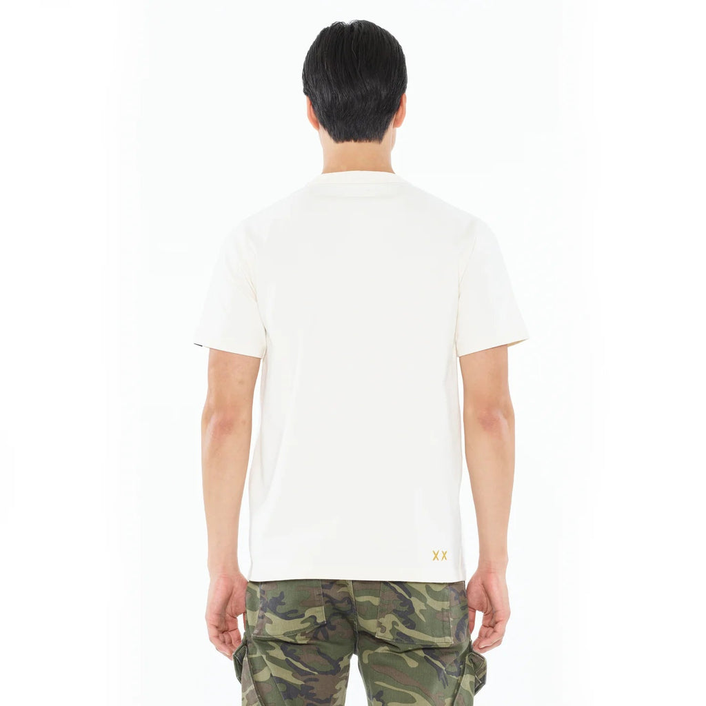 Cult's Heavyweight Short Sleeve Crew Neck Tee "Cuba" in Winter White