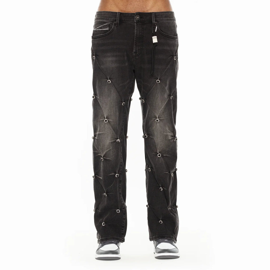 Cult x El Alfa Premium Grunge Baggy 607 Jeans in Darts 625B8-BG97D