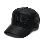 Cult's Cult X El Alfa Logo 5 Panel A Frame Trucker Hat "Flower" in Black 625BC-CH112A