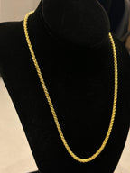 Sleek Gold Box Chain Necklace