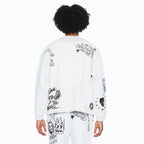 Cult's French Terry Fleece Crew Sweatshirt "The Death Of Free Speec In Heather Grey 626B8-FC19A