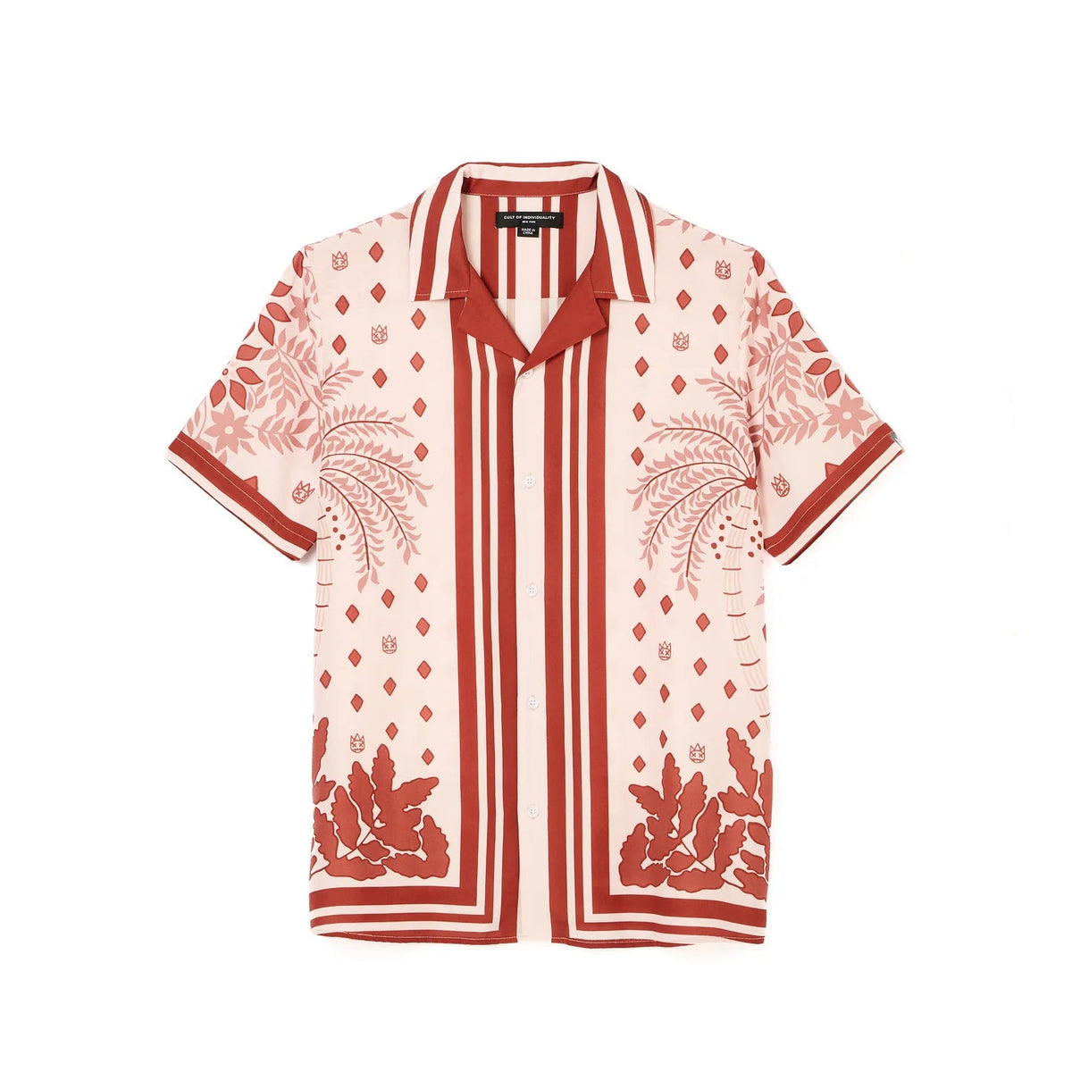 Cuban Short Sleeve Woven Shirt in Retro