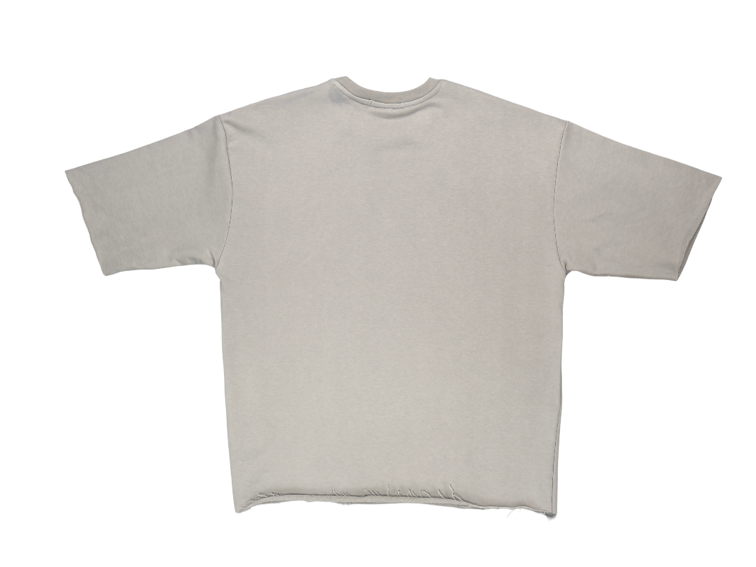 Glory of God Oversized Half Sleeve T-Shirt - Silver Sand Grey