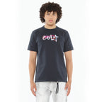 Cult's Heavyweight Short Sleeve Crew Neck Tee "Artist Logo" in Steel