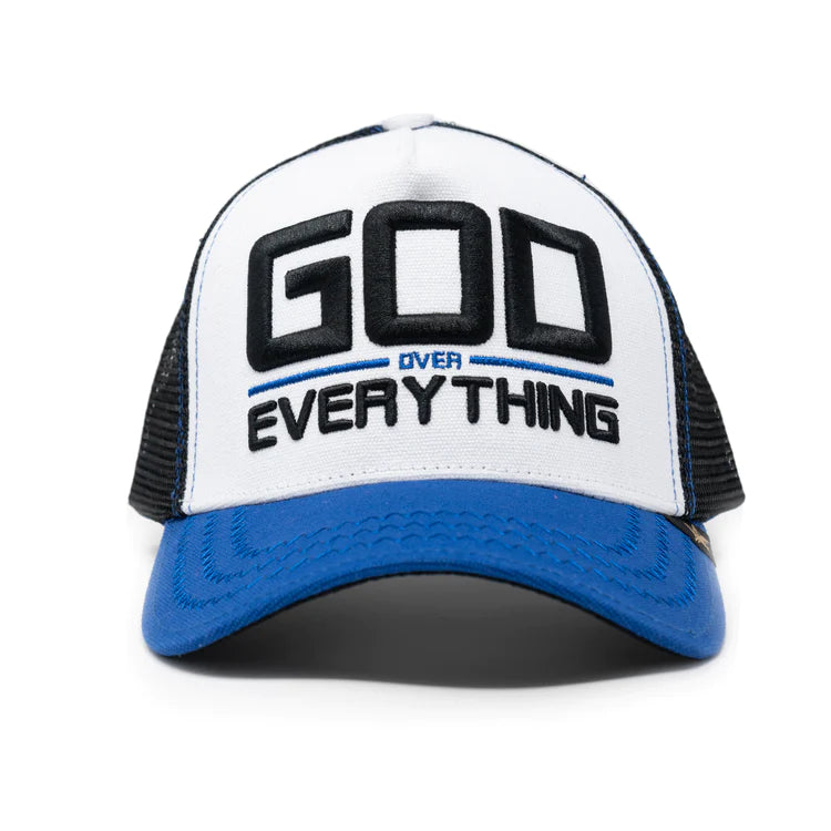 GOLD STAR HAT - "GOD OVER EVERYTHING" TRUCKER HAT