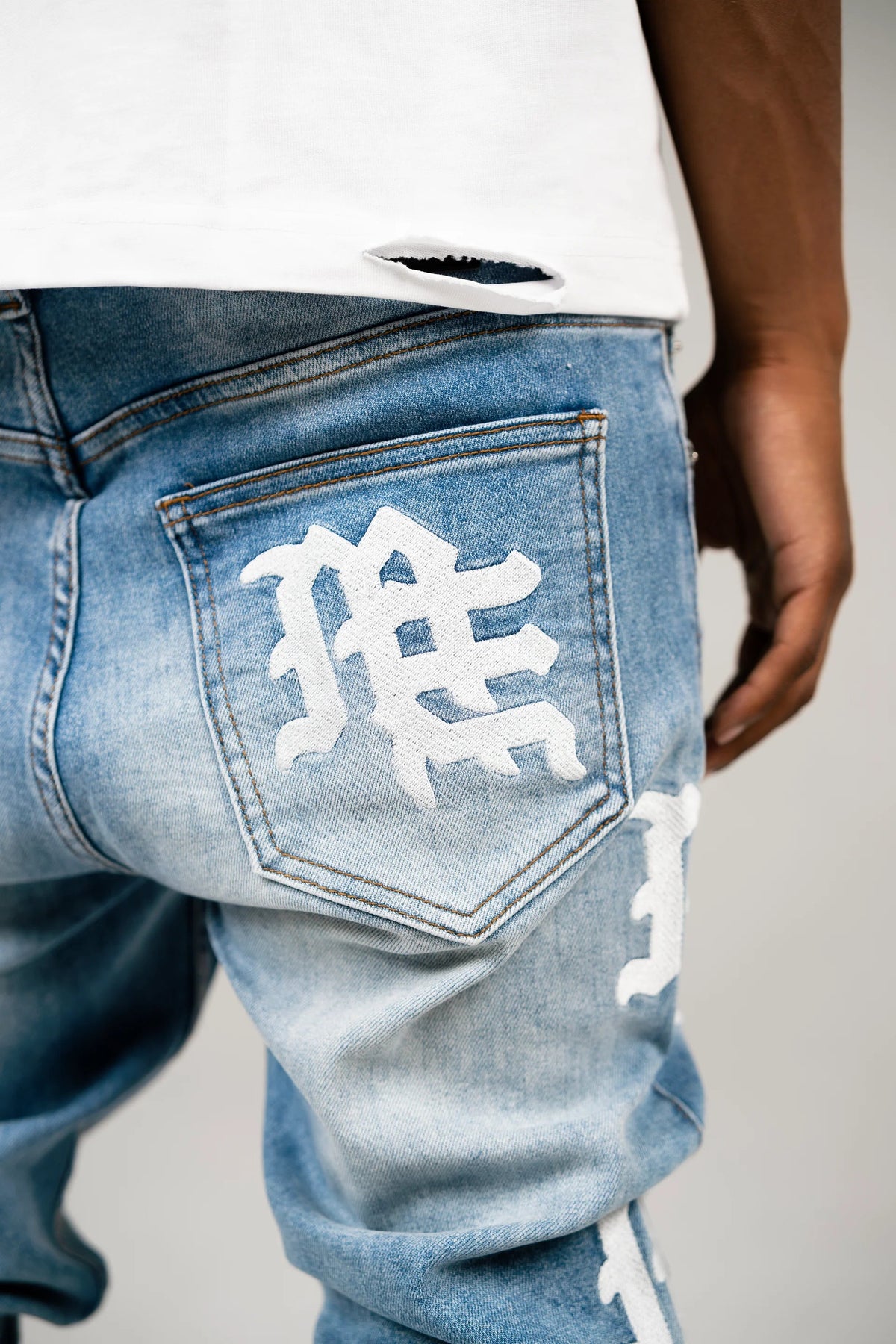 MIXED EMOTION / Denim Monogram Blue Wash