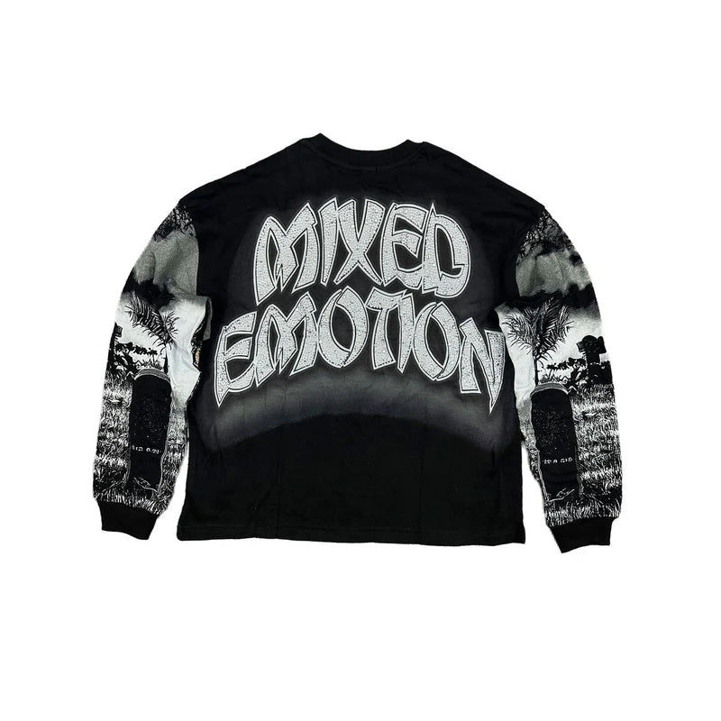 Mixed Emotions - Tombstone Black Long Sleeve Tee