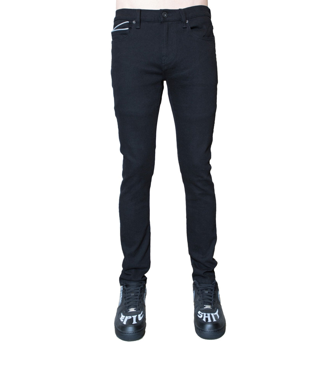 Punk Super Skinny Premium Stretch Black Jeans