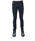 Punk Super Skinny Premium Stretch Black Jeans