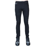Punk Super Skinny Premium Stretch Black Jeans