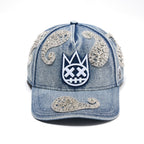 Cult X El Alfa Paisley Panel A Frame Trucker Hat In Light Blue  626BC-CC01A