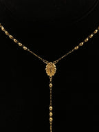 Devotional 14k Pure Gold Rosary Necklace