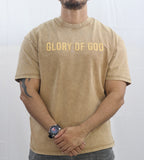 Glory of God Oversized T-Shirt - in Light Brown