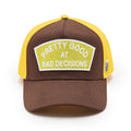 Cult's Logo Mesh Back Trucker Hat "Good At Bad Decisions" in Chocolate 625BC-CH81A